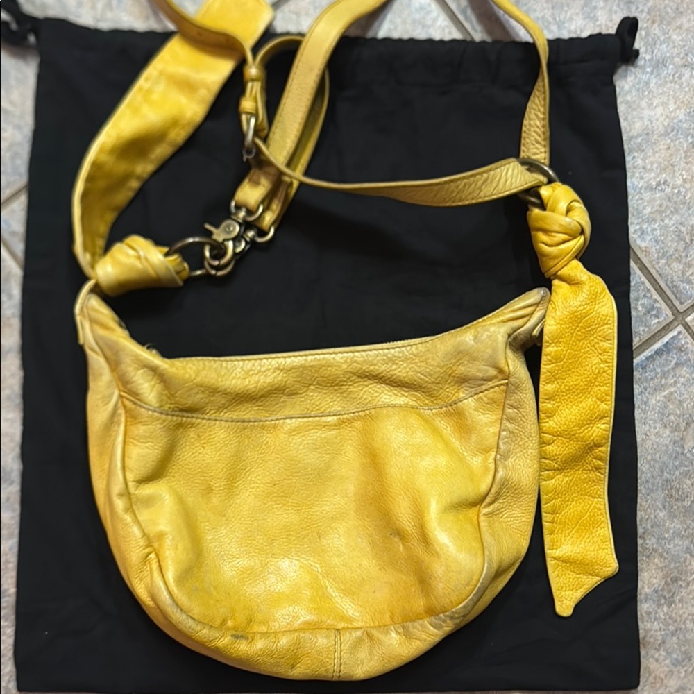 Frye Yellow Leather Shoulder Bag
